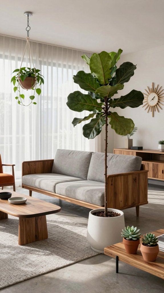 18 Mid-Century Modern Living Room Design Ideas 15 organic textures in decor