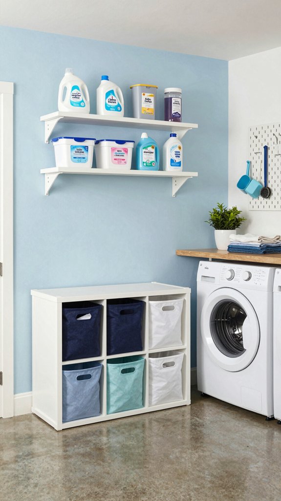 organize laundry supplies effectively