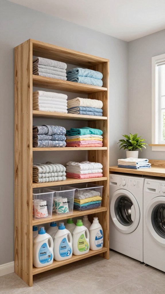 organized accessible laundry space