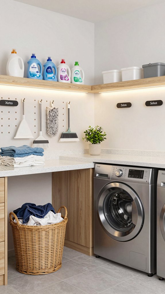 organized and stylish cleaning space