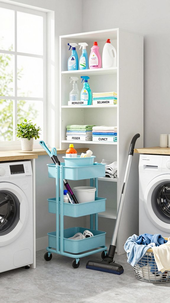 organized eco friendly cleaning hub