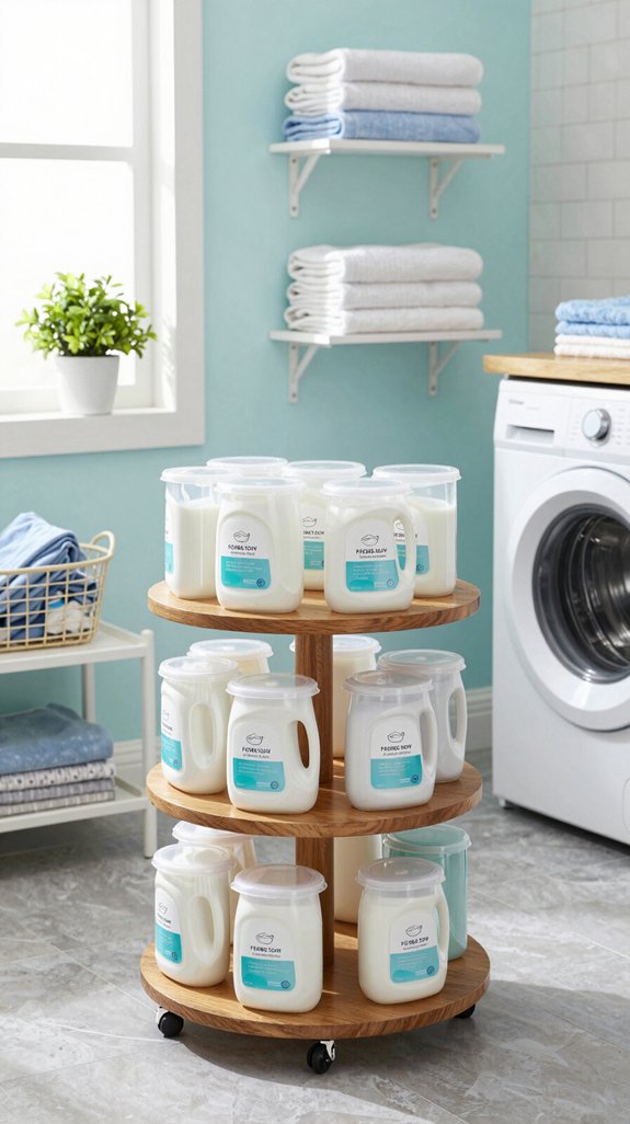 organized laundry supplies easily