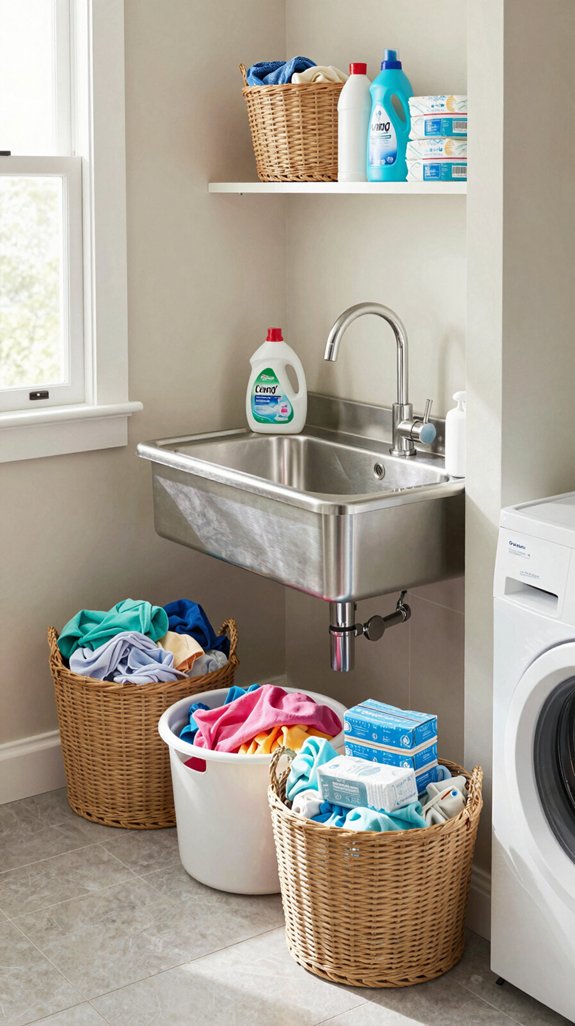 16 Laundry Room With Utility Sink Ideas 15 organized laundry supplies storage
