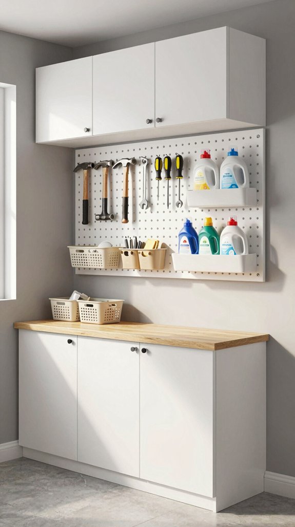 organized tools and supplies