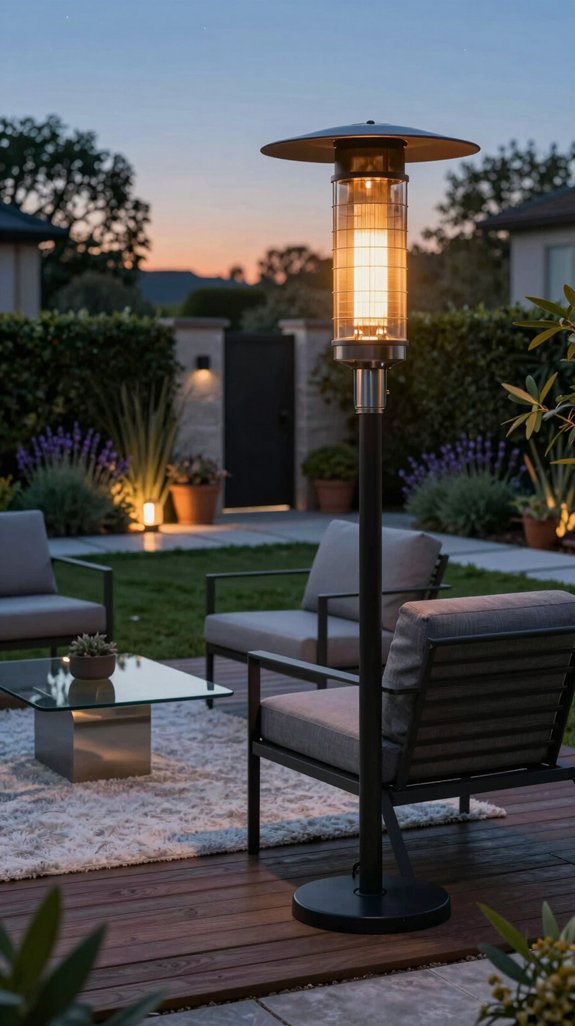27 Backyard Ideas to Upgrade Your Outdoor Living Space 26 outdoor heating lamp setup