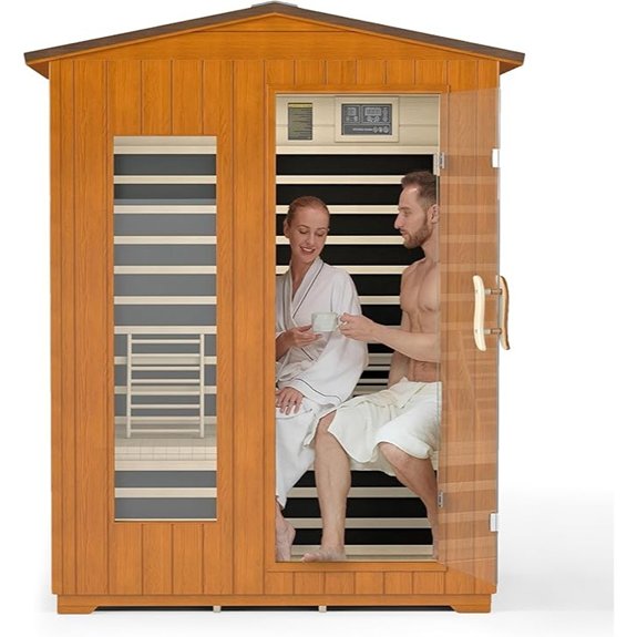 outdoor infrared sauna trio