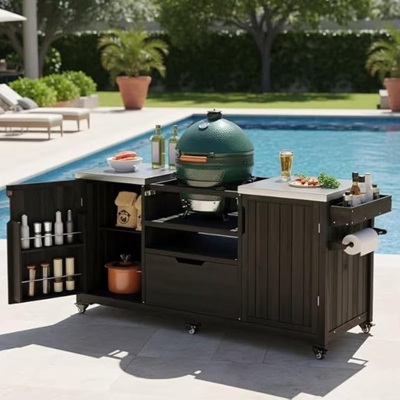 outdoor kitchen island egg