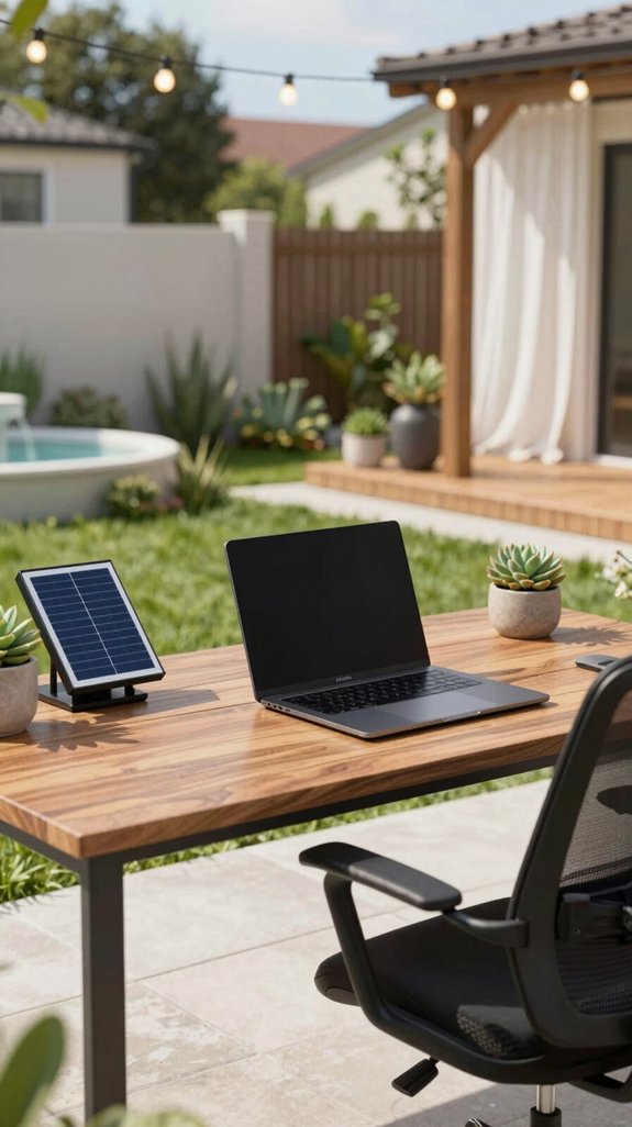 27 Backyard Ideas to Upgrade Your Outdoor Living Space 27 outdoor power ready workstation