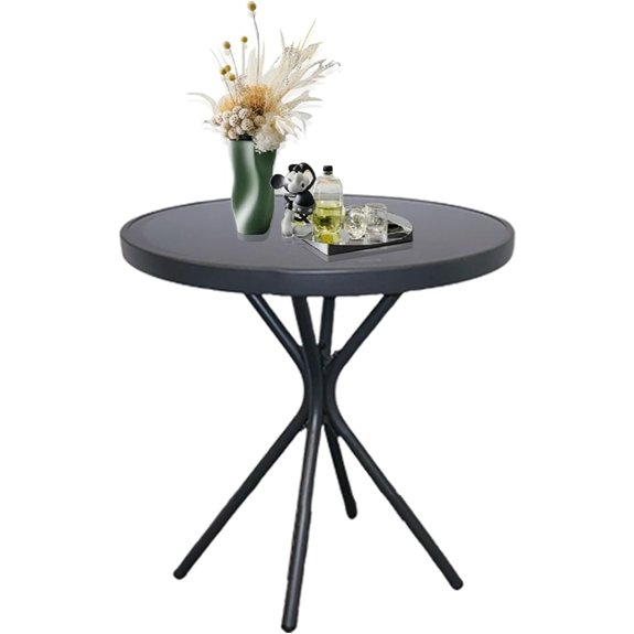 outdoor round glass coffee table