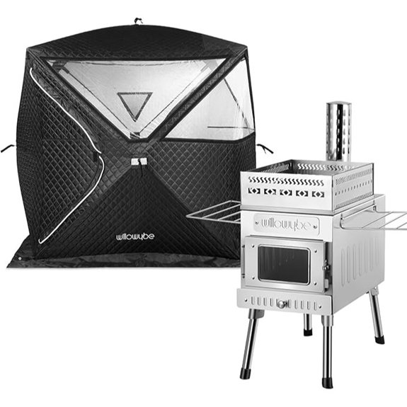 outdoor sauna with tent