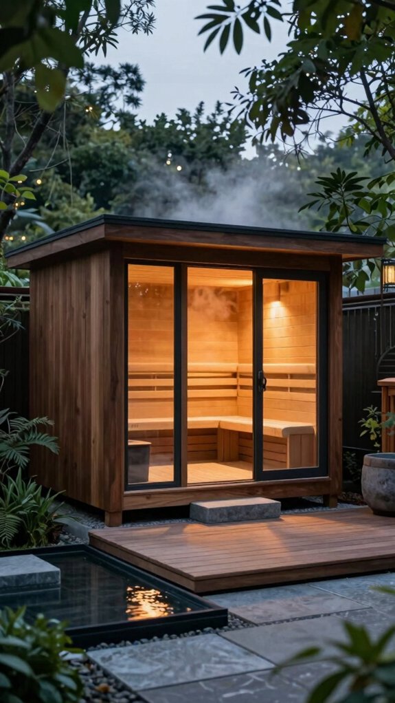 outdoor saunas transform backyards