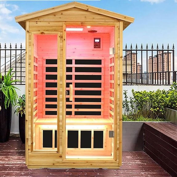 outdoor two person far infrared sauna
