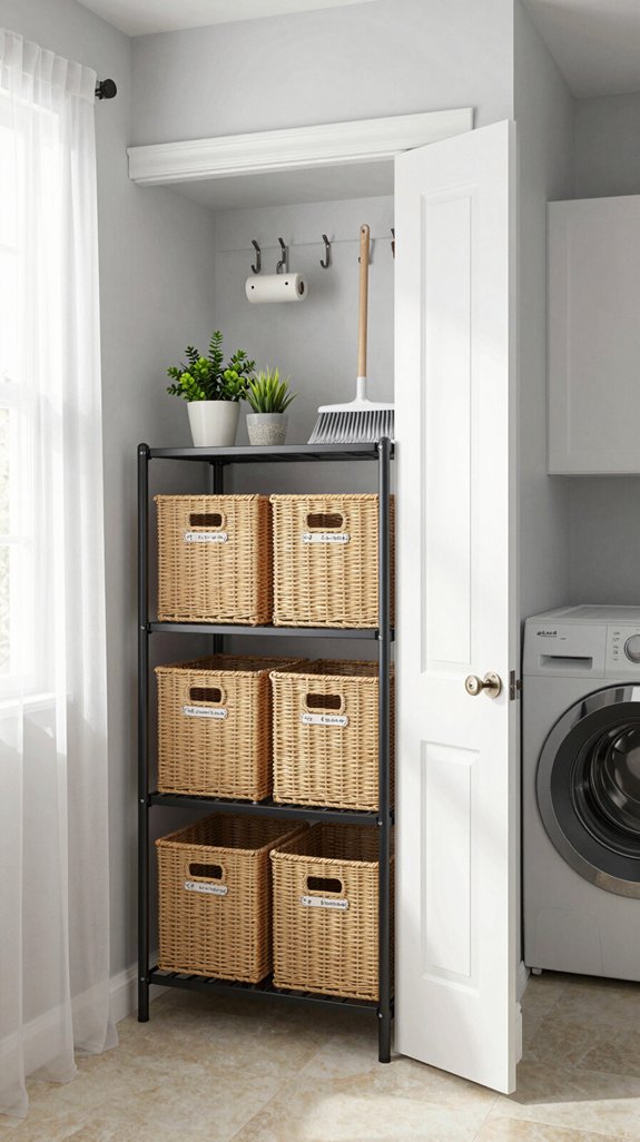 19 Laundry Room Shelf Ideas for Extra Storage 5 over the door storage solutions