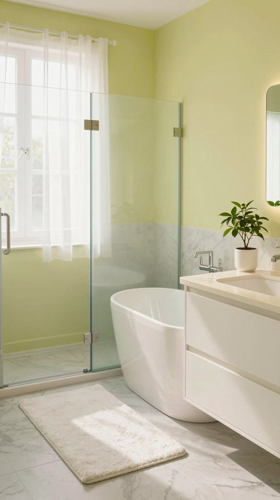 pale lime vanilla bathroom