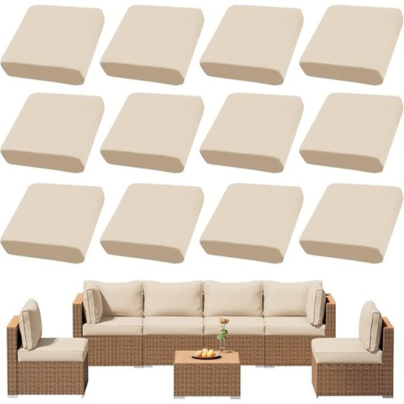 patio cushion slipcover beige