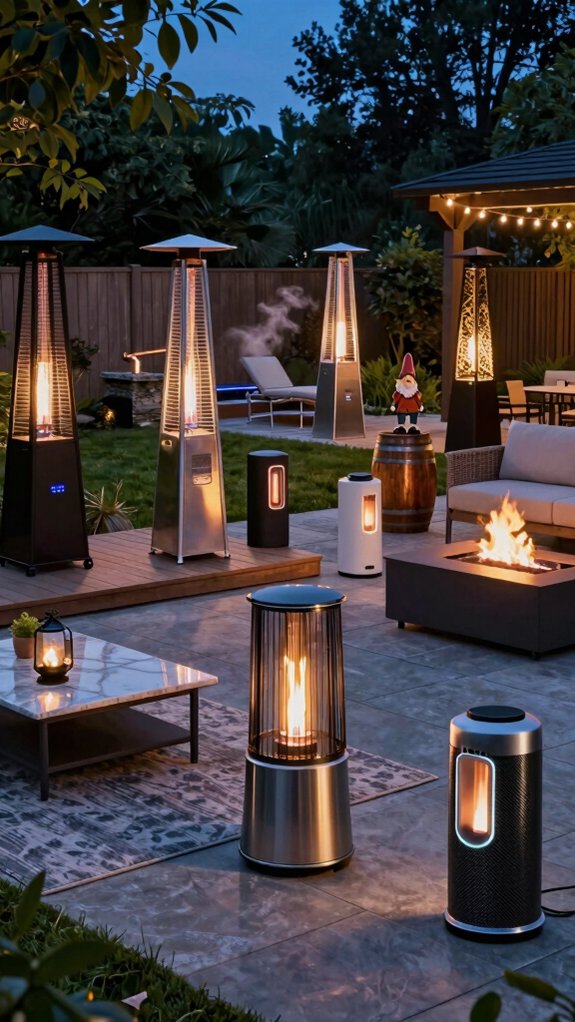 patio heaters create cozy oasis