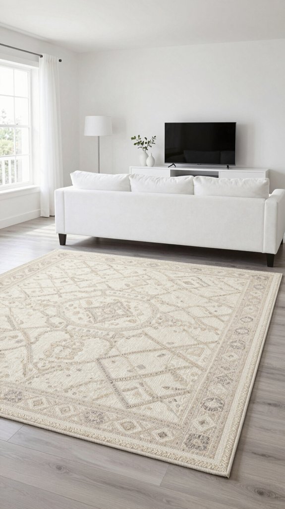 patterned rug for elegance