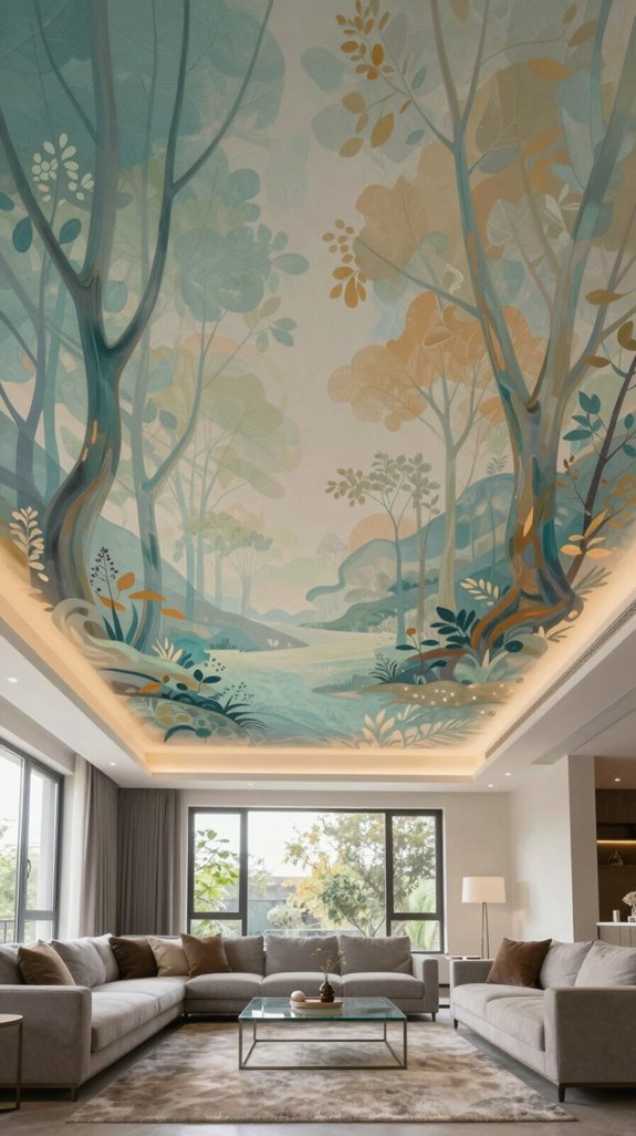 personalized hand painted ceiling murals