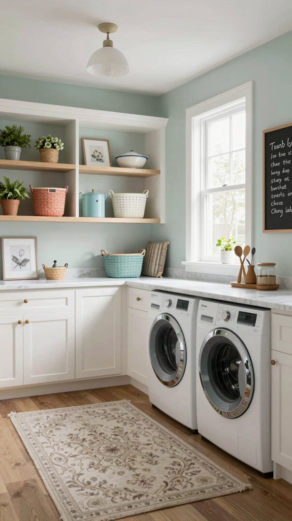 personalized laundry room accents