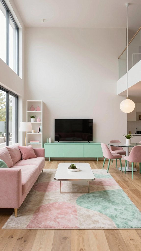 pink green visual flow
