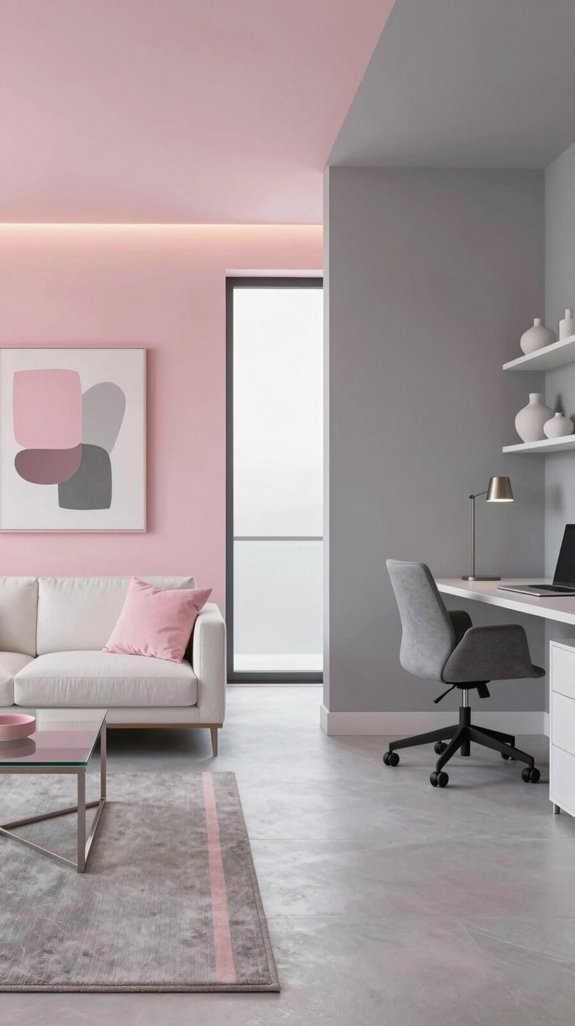 Pink and Grey Interior Color Pairings That Feel Modern and Soft 11 pink grey visual flow