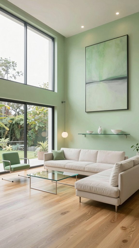pistachio green metallic glass ism