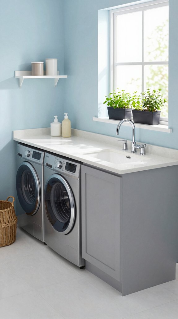 planning for laundry sink installation