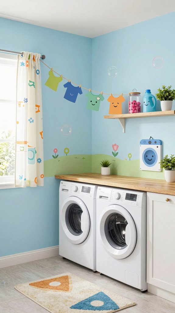 playful laundry room art