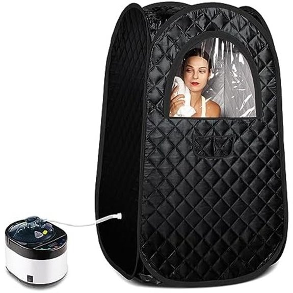 5 Compact Saunas That Turn Small Spaces Into Luxury Retreats 1 portable black sauna tent