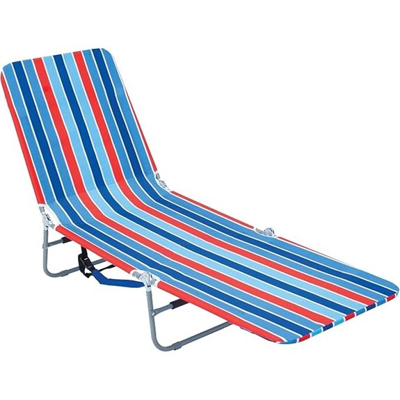 portable folding beach lounge with storage