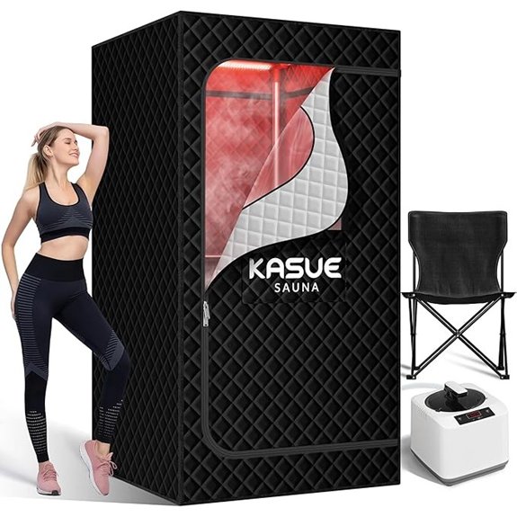 5 Compact Saunas That Turn Small Spaces Into Luxury Retreats 2 portable infrared sauna with steamer