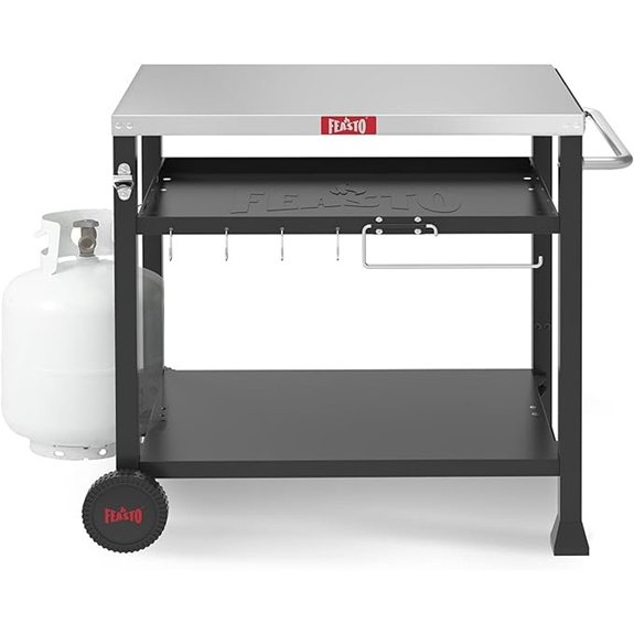 portable wheeled grilling station