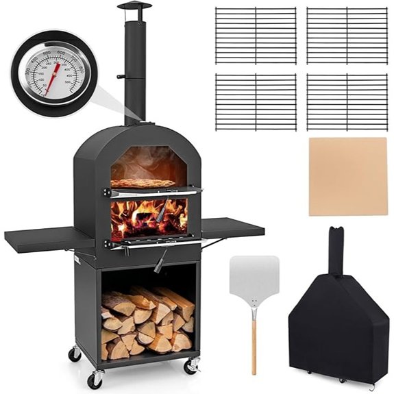 portable wood fired pizza oven