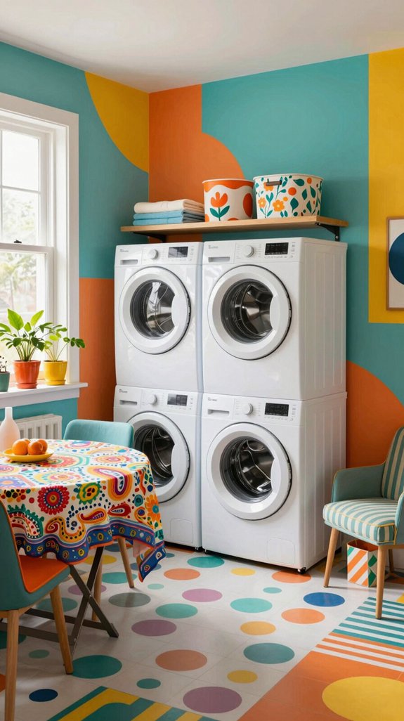 17 Funky Laundry Room Ideas With Bold Personality 4 quirky patterns enhance laundry design