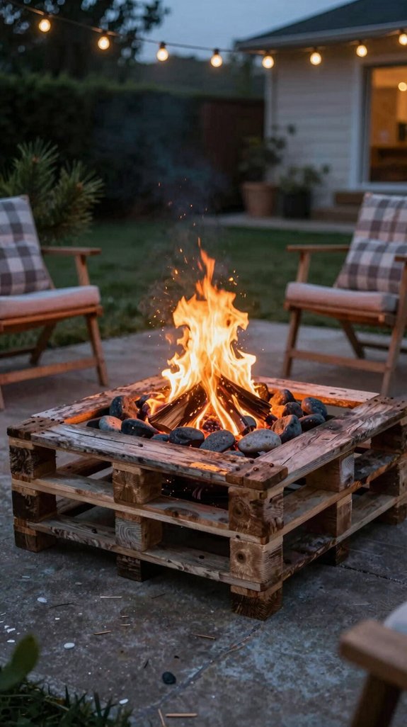 21 DIY Backyard Firepit Ideas for Cozy Outdoor Nights 3 reclaimed pallet fire pit