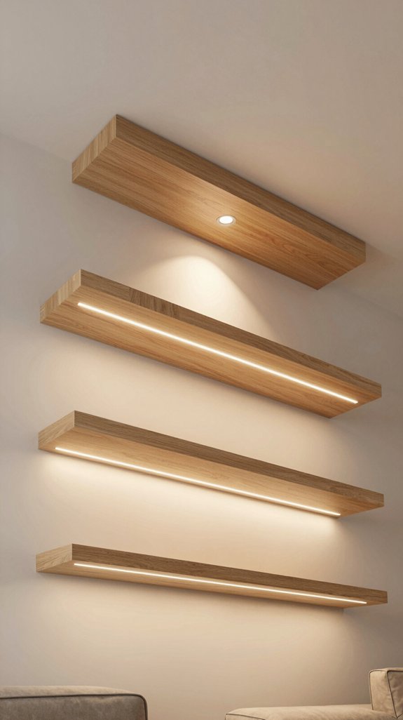 14 Wooden Ceiling Light Design Ideas for Living Rooms 11 reclaimed wood cascading light