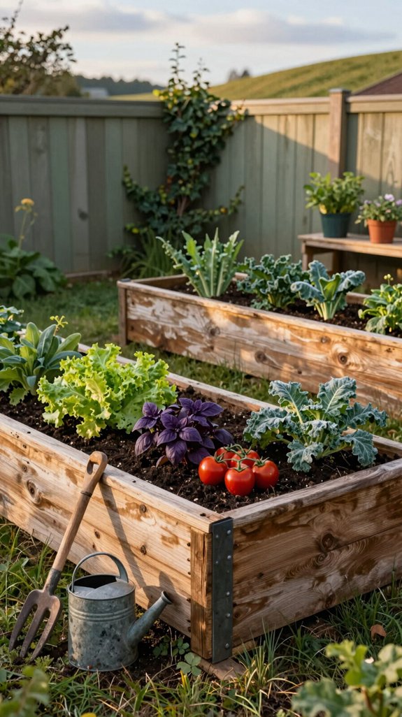 27 Backyard Ideas on a Budget That Look Surprisingly Expensive 8 reclaimed wood garden beds