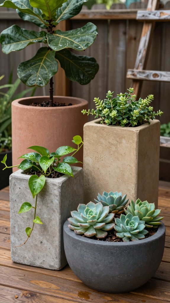 27 Backyard Ideas on a Budget That Look Surprisingly Expensive 25 recycled concrete planter guide