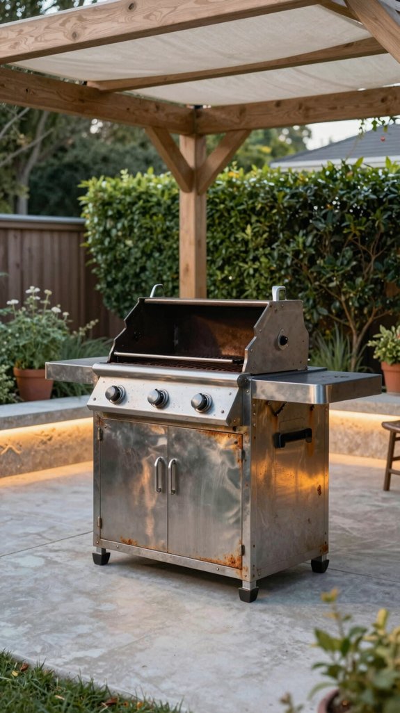 recycled metal grill frame