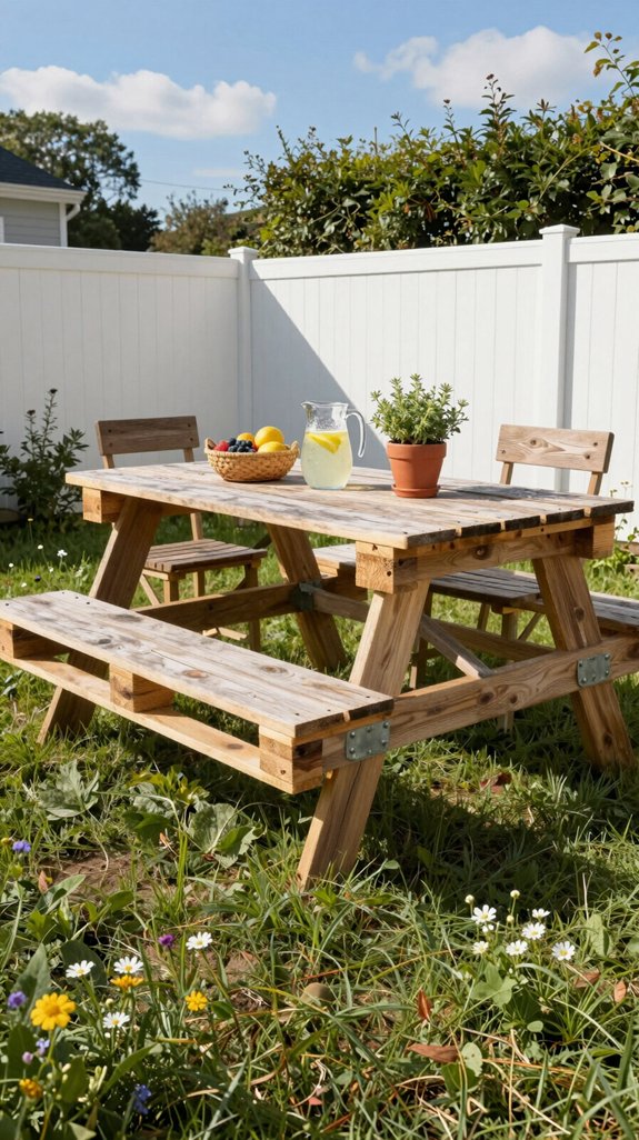 25 Backyard Inspiration Ideas You’ll Want to Copy Immediately 20 recycled pallet picnic table
