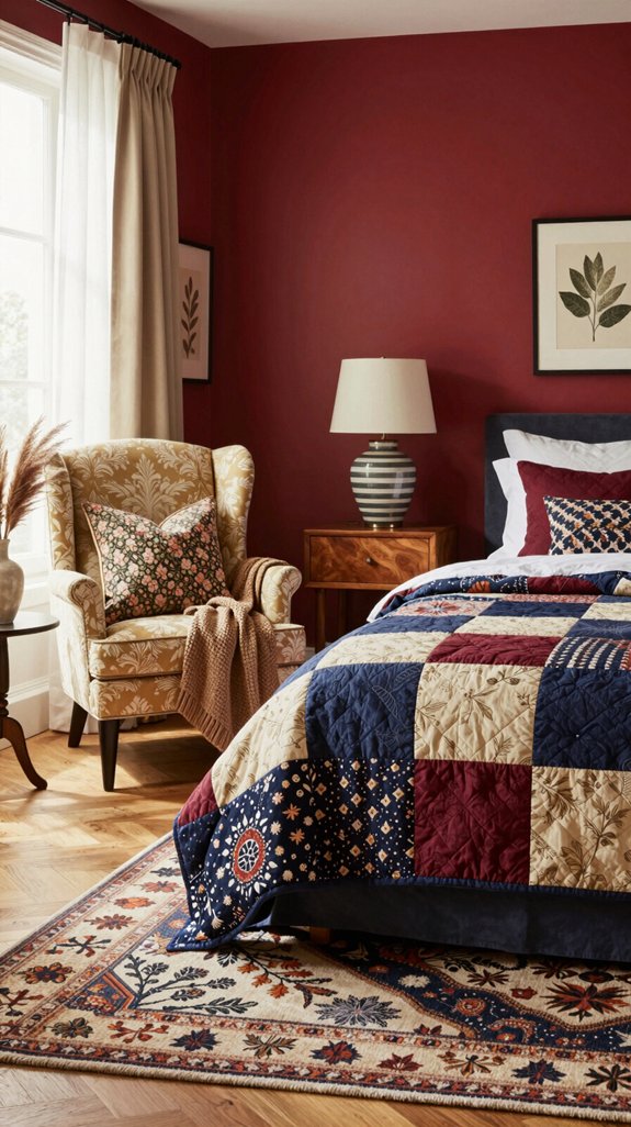 Wall Colors That Pair Well With Red Walls 13 red walls patterned textiles