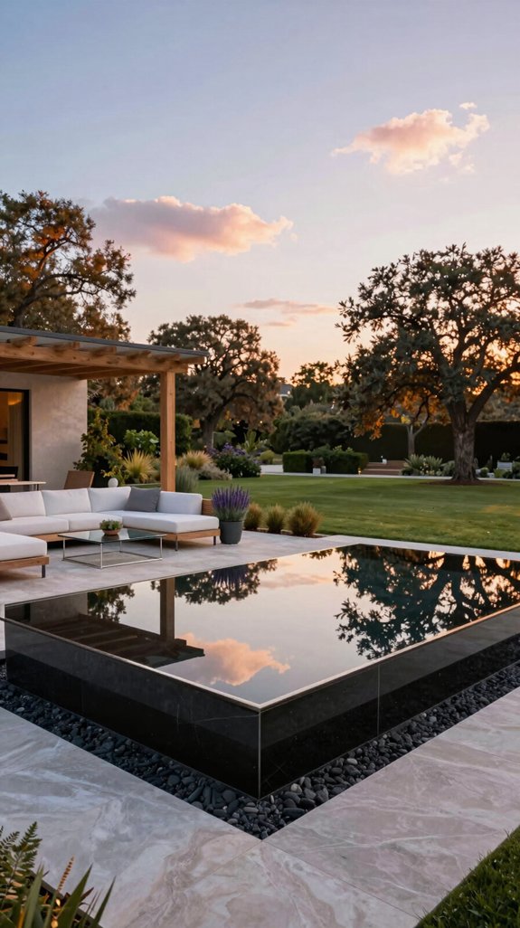 21 Dream Backyard Ideas for the Ultimate Outdoor Escape 17 reflective stone water feature