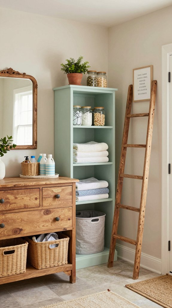 repurposed furniture for storage