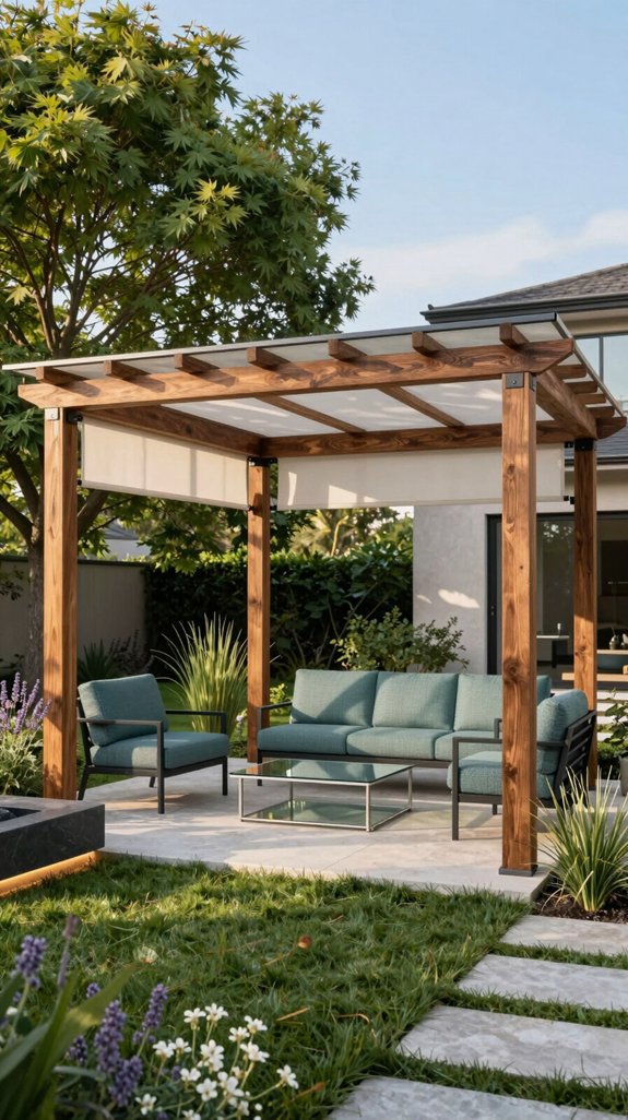 21 Dream Backyard Ideas for the Ultimate Outdoor Escape 4 retractable canopy pergola design