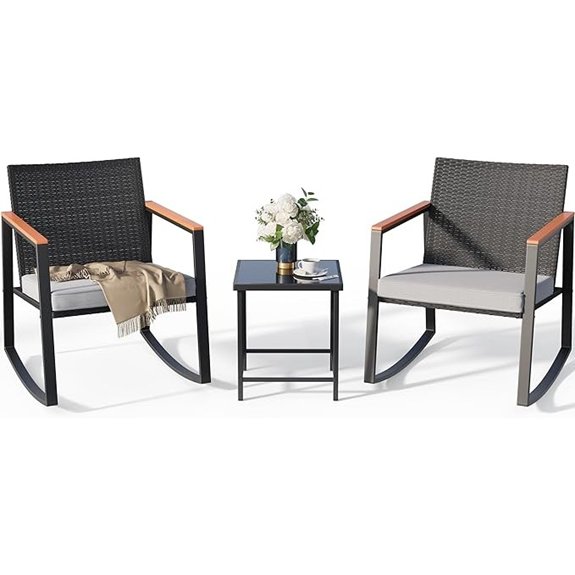 10 Best Outdoor Bistro Sets That Turn Any Patio Into a Chic Retreat 2 rocking patio bistro set