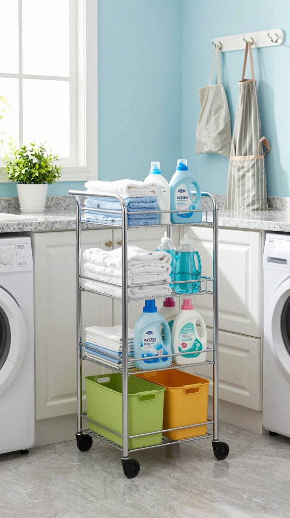 rolling cart laundry organizer