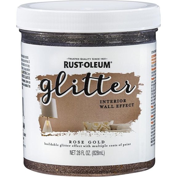 rose gold glitter paint
