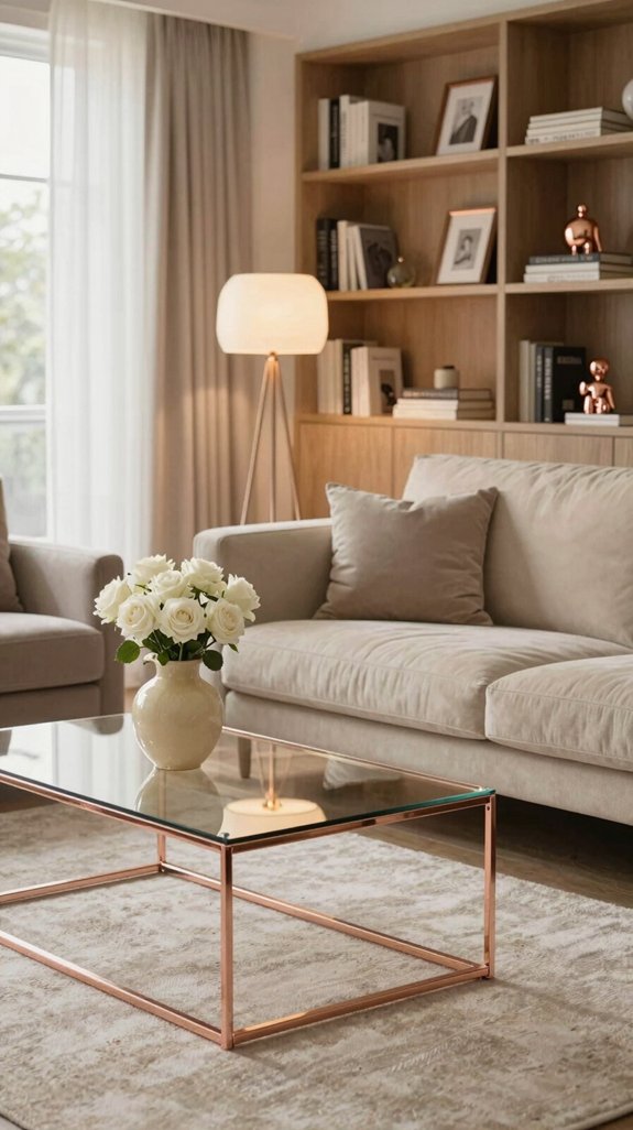 rose gold warm neutral elegance