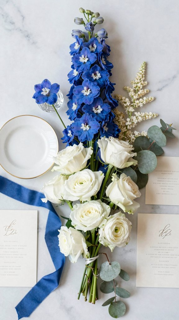 royal blue floral elegance