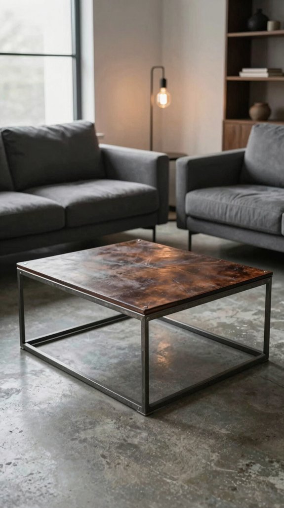18 Masculine Interior Design Ideas for Living Rooms 7 rugged industrial coffee table